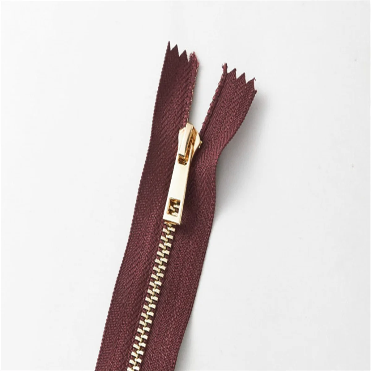 (5pcs)3# handmade bag closed tail metal zipper Light gold teeth titanium alloy teeth zipper  25cm