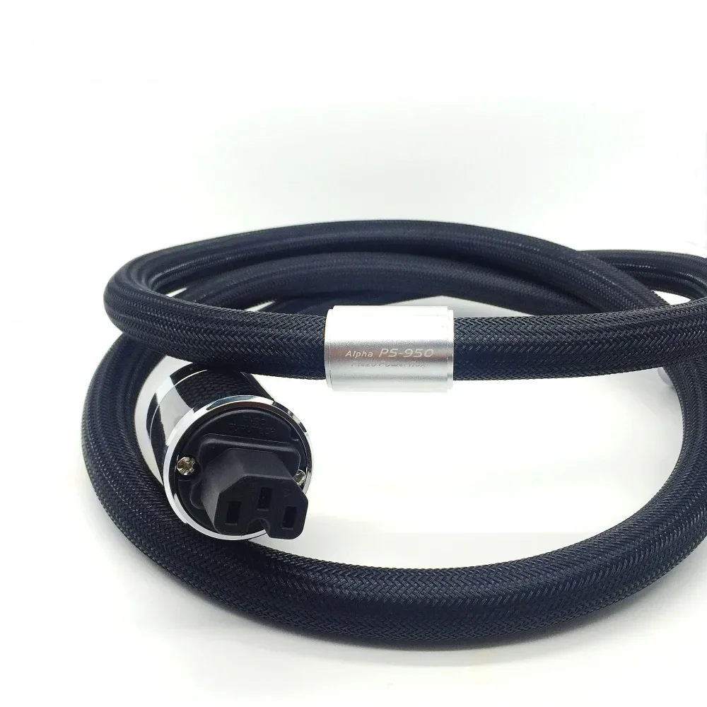 PS-950-18 HiFi Audio AC سلك كابل الطاقة مع FURUTECH ألياف الكربون الولايات المتحدة / الاتحاد الأوروبي التوصيل