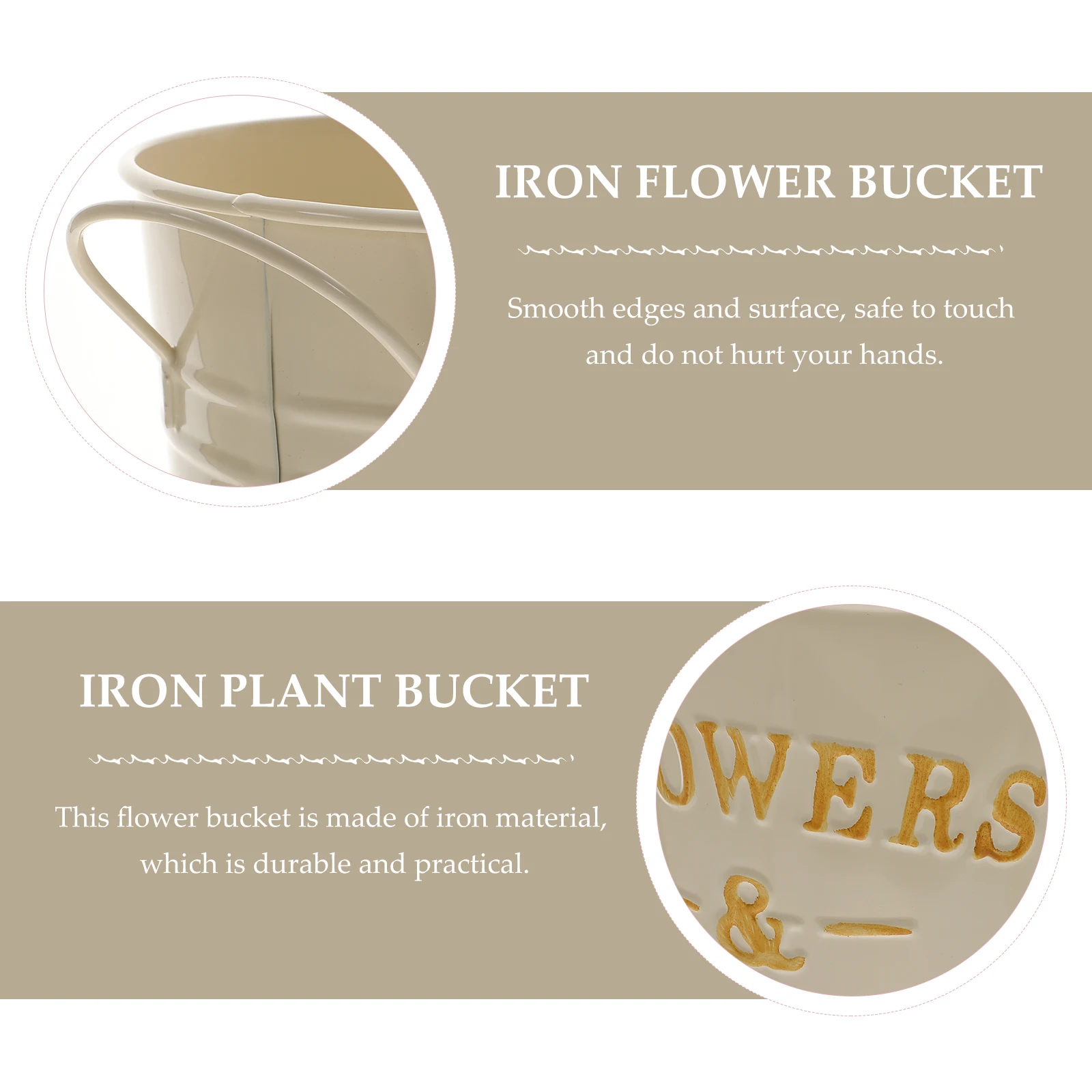 

Artificial Flower Vase Bucket Container For Garden Home Office Decor Iron Plant Holder Outdoor Flower Pot Creative Arrangement