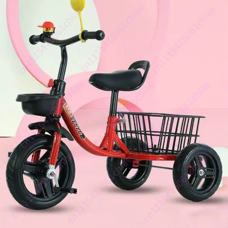 AliExpress NONE Children's Tricycle with Rear Bucket Widened and Enlarged 2-6 Year Old Baby Pedal Bicycle, Anti-rollover Children's Toy Car