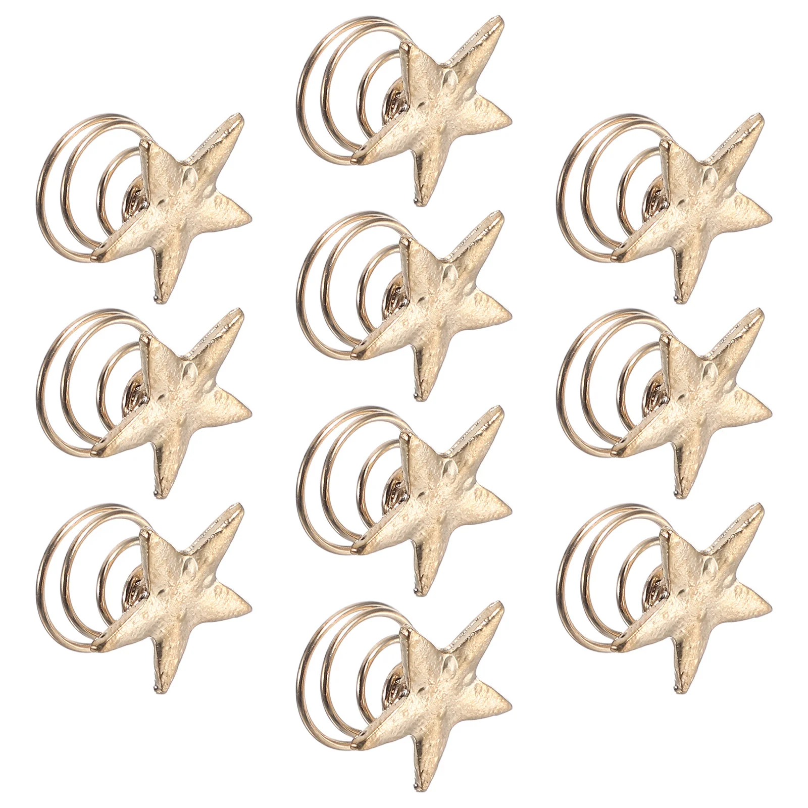 

10pcs Pentagram Hairpin Elegant Spiral Clips Bridal Hair Accessories Curls Pins Women Lightweight Comfortable Daily Life