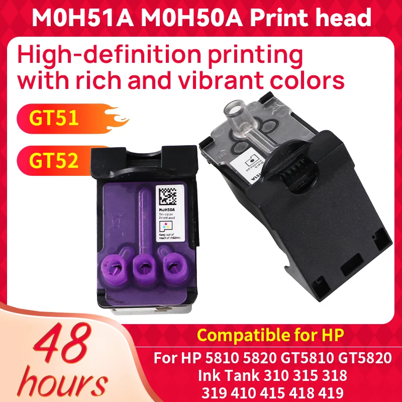 GT52 GT51 MOH50A MOH51A Print Head Compatible Printhead For HP 5810 5820 GT5810 GT5820 Ink Tank 310 315 318 319 410 415 418 419