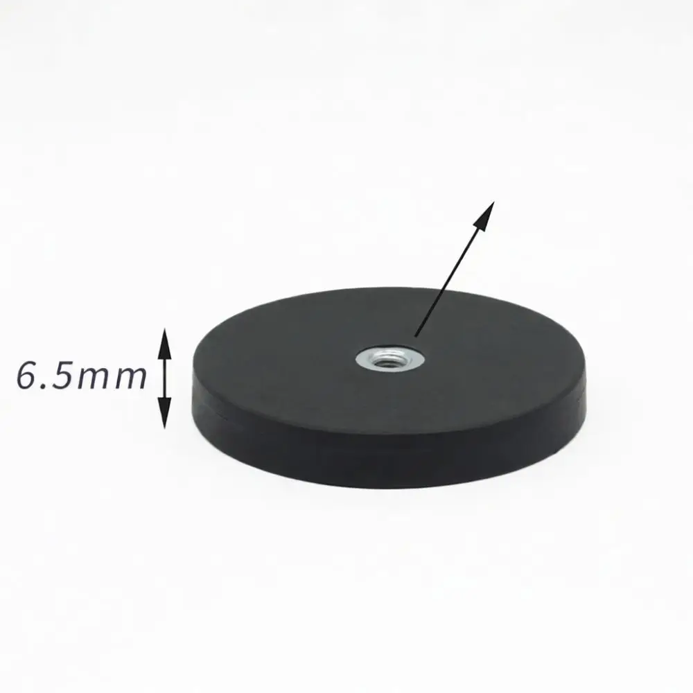 Rubber Coated Neodymium Pot Magnet Base For Metal Surface Mounting Universal Car Light Bar Holder Solid Fixing Component