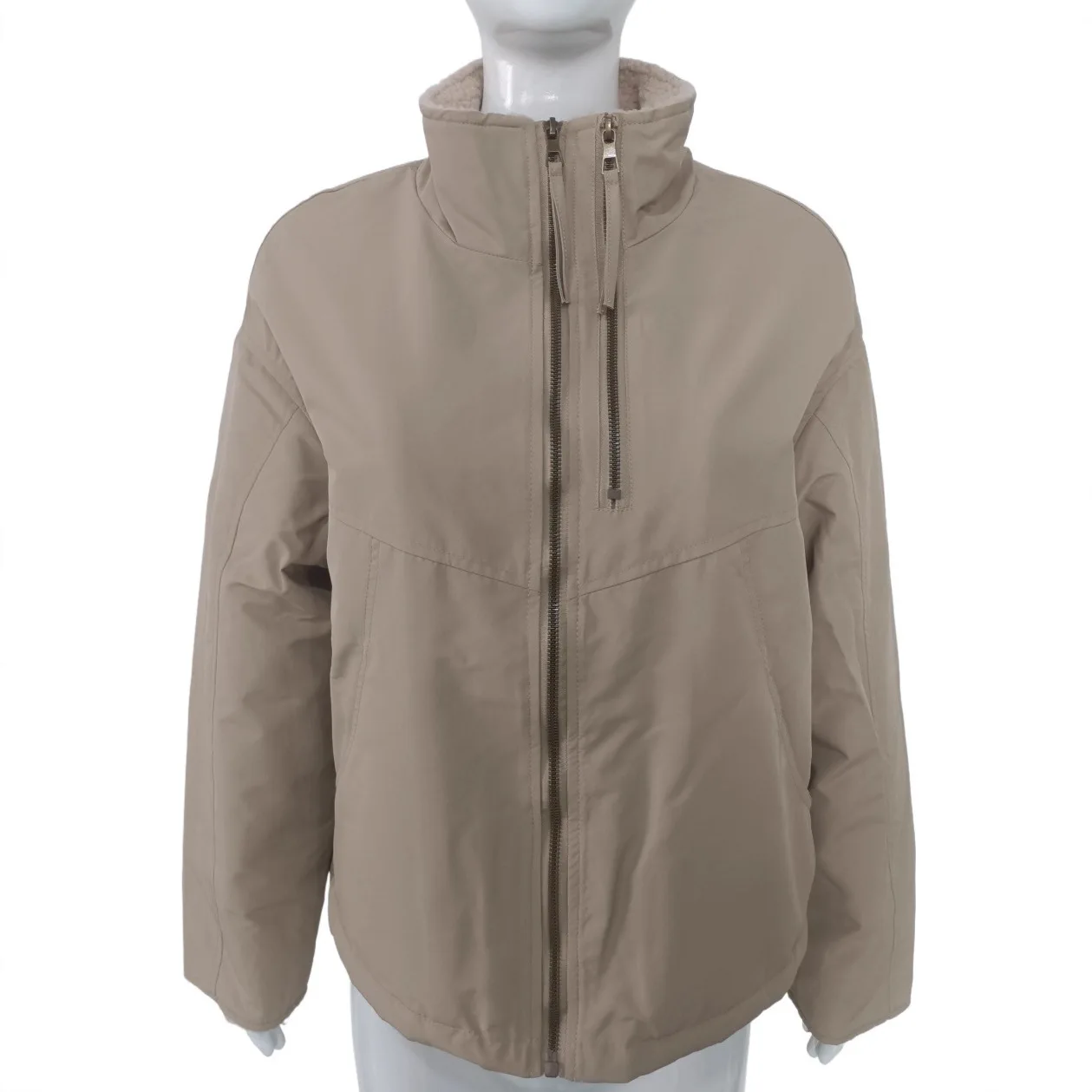 Winter New Fashion Women's Solid Color Simple Basic Casual Trendy Stand Collar Quilted Jackets Female Clothes Coats Parkas Tops