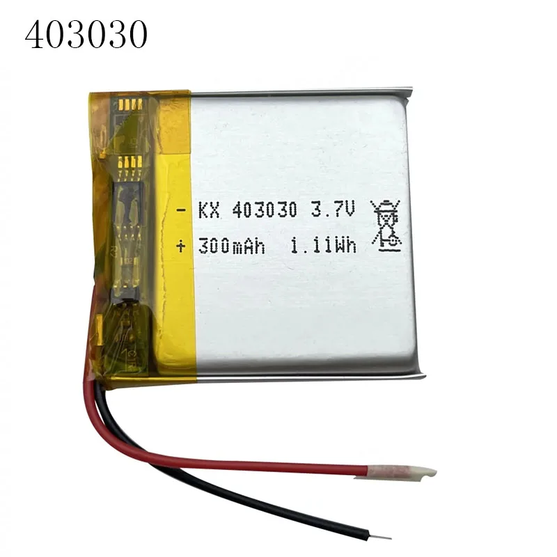 3.7V polymer lithium battery 403030 for electronic dog MP3 card insertion speaker with built-in driving recorder battery