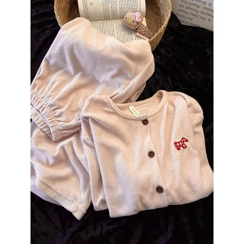 ファッションホームウェアセクシーなパジャマセット女性のトラックスーツ服セットピース女性アンサンブルファムニットスーツ新しいマッチングピース