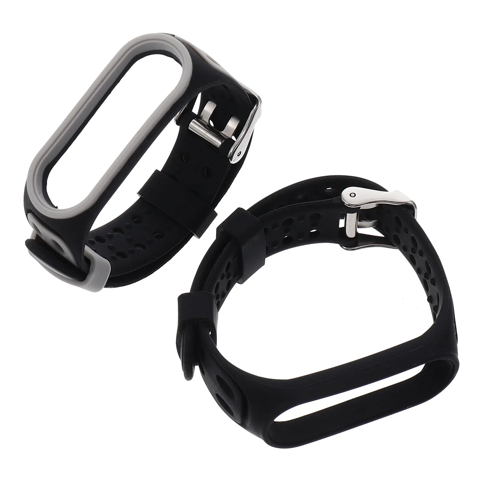 

2pcs Smart Watch Silicone Wristband for Men Women Kids Fitness Adjustable Length Casual Grade Material Comfortable
