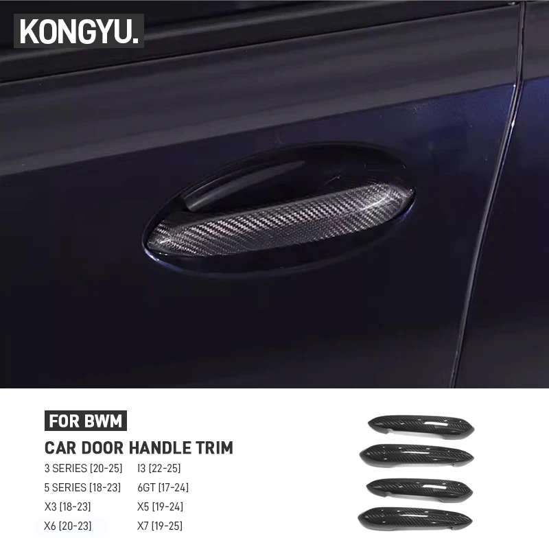 

Для BMW 3 5 серии X3 X4 X5 X6 X7 I3 Накладка на дверную ручку автомобиля из настоящего углеродного волокна Наклейка на внешние декоративные аксессуары автомобиля