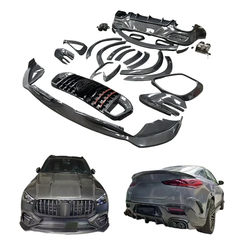 High Quality B Style Upgrade Body Kit Carbon Fiber Bumpers Lip Exhaust Spoilers Fit For GLE450 GLE53 2024-2025