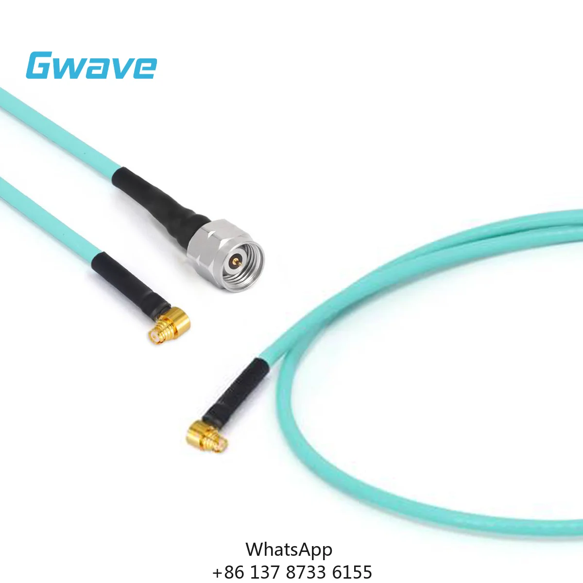 Gwave 2.4mm Male GPO (SMP) Female Right Angle RG-405SS Flexible Coax Cable 50 Ohm RoHS Compliant Solid Conductor Copper Labs