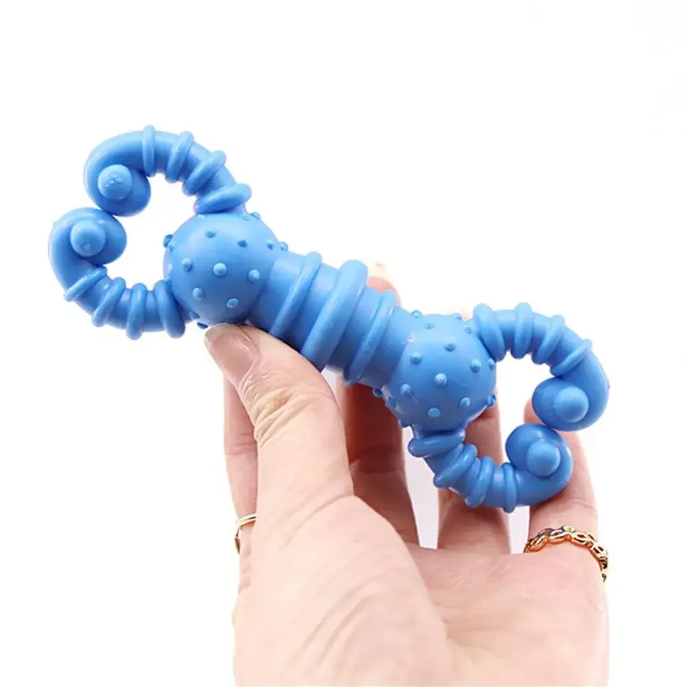 1pc Pet Chew Toy Soft TPR Small Dogs Teeth Grinding Chewing Squeaky Toys Indoor Puppy Interactive Training Molar Biting Toy