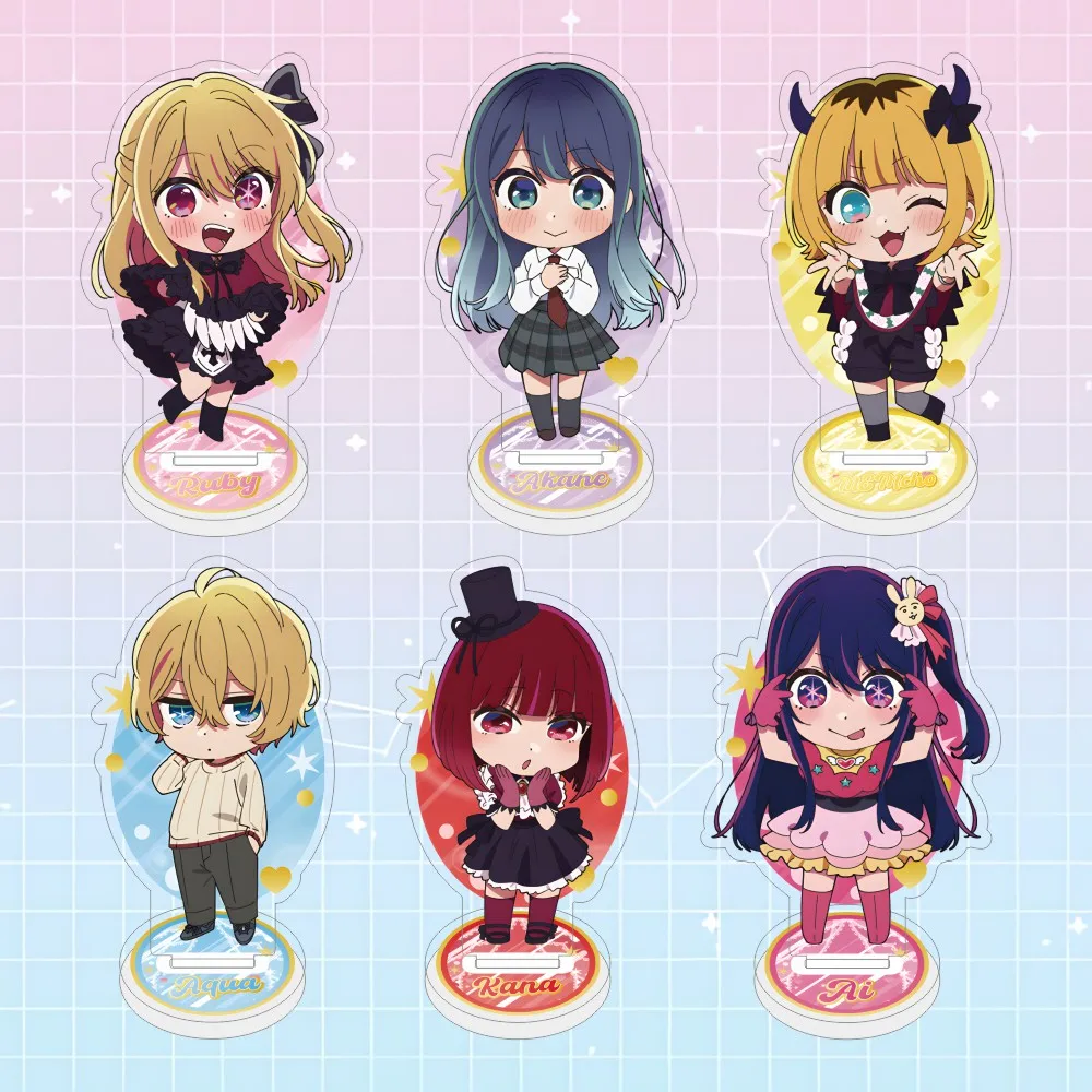 

Anime Oshi no Ko,10cm Q version Acrylic Stand Figure Display Model Plate Desk Display Ornament as gifts