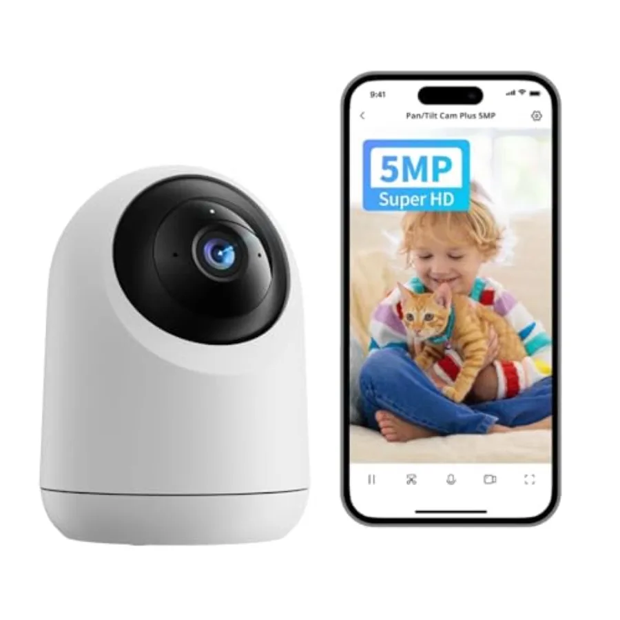 

Indoor Camera for Baby Pet Monitoring with 2.4G Wi-Fi Pan/Tilt Night Vision 2-Way Audio 360 Tracking Privacy Mode Alexa Compati