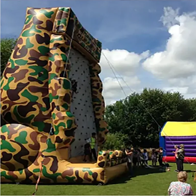 

Camouflage inflatable climbing mountain inflatable rock climbing wall for sale