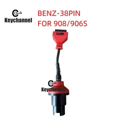 AUTEL-Adaptador de 38 pines Keychannel 1 piezas, conector OBD2, herramienta de reparación de diagnóstico para Benz 16-38pin, MS906S/908/908S/908SPRO