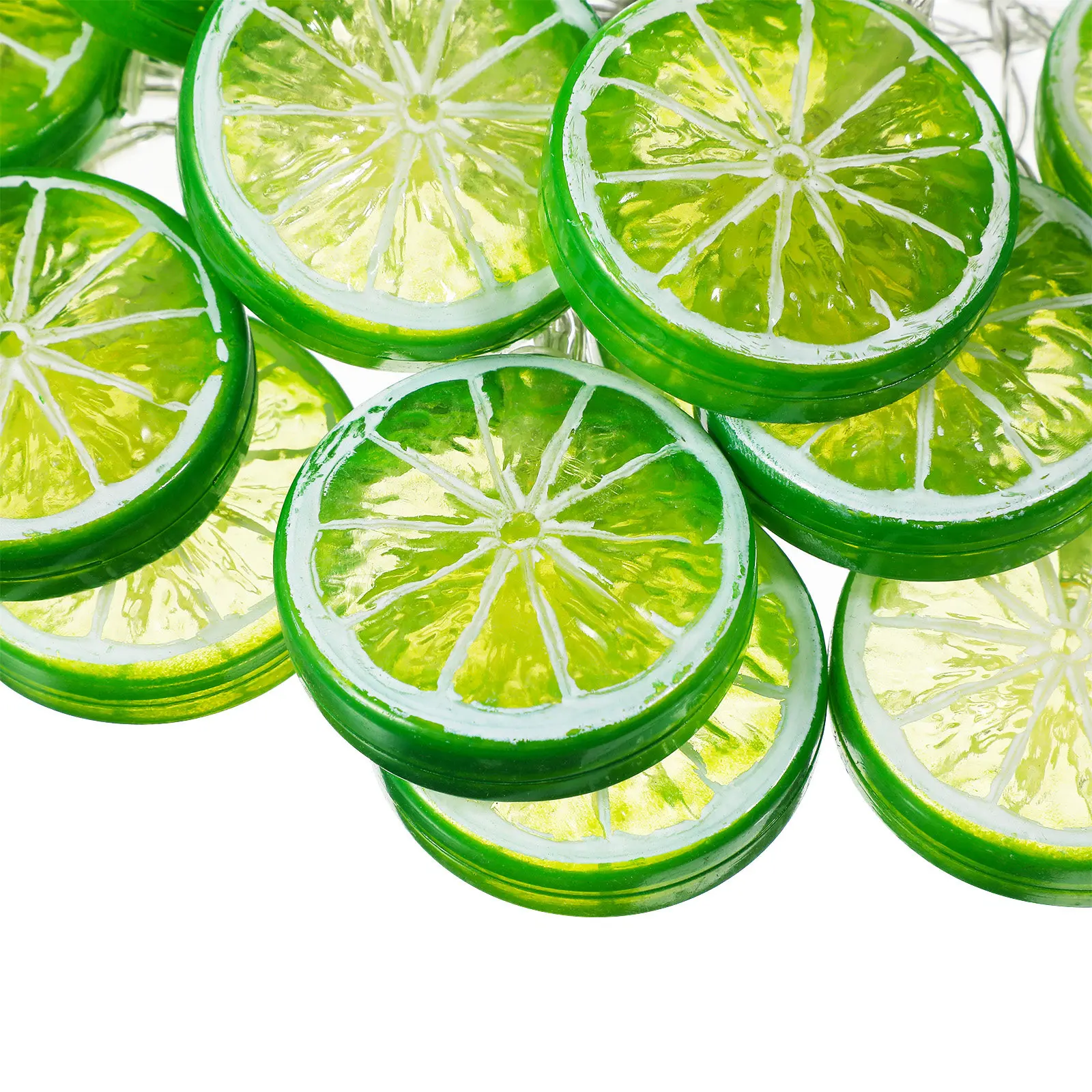 

20 Leds Lime Slice Lights Waterproof Wire LED String for Party Decorations Window Furniture Camping Fairy Bottle DIY