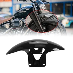 Motorcycle ABS Front Fender Mudguard Cover Gloss Black For Harley Softail M8 Fatboy FLFBS FLFB 2018-22 For 160 R18 Front Wheel