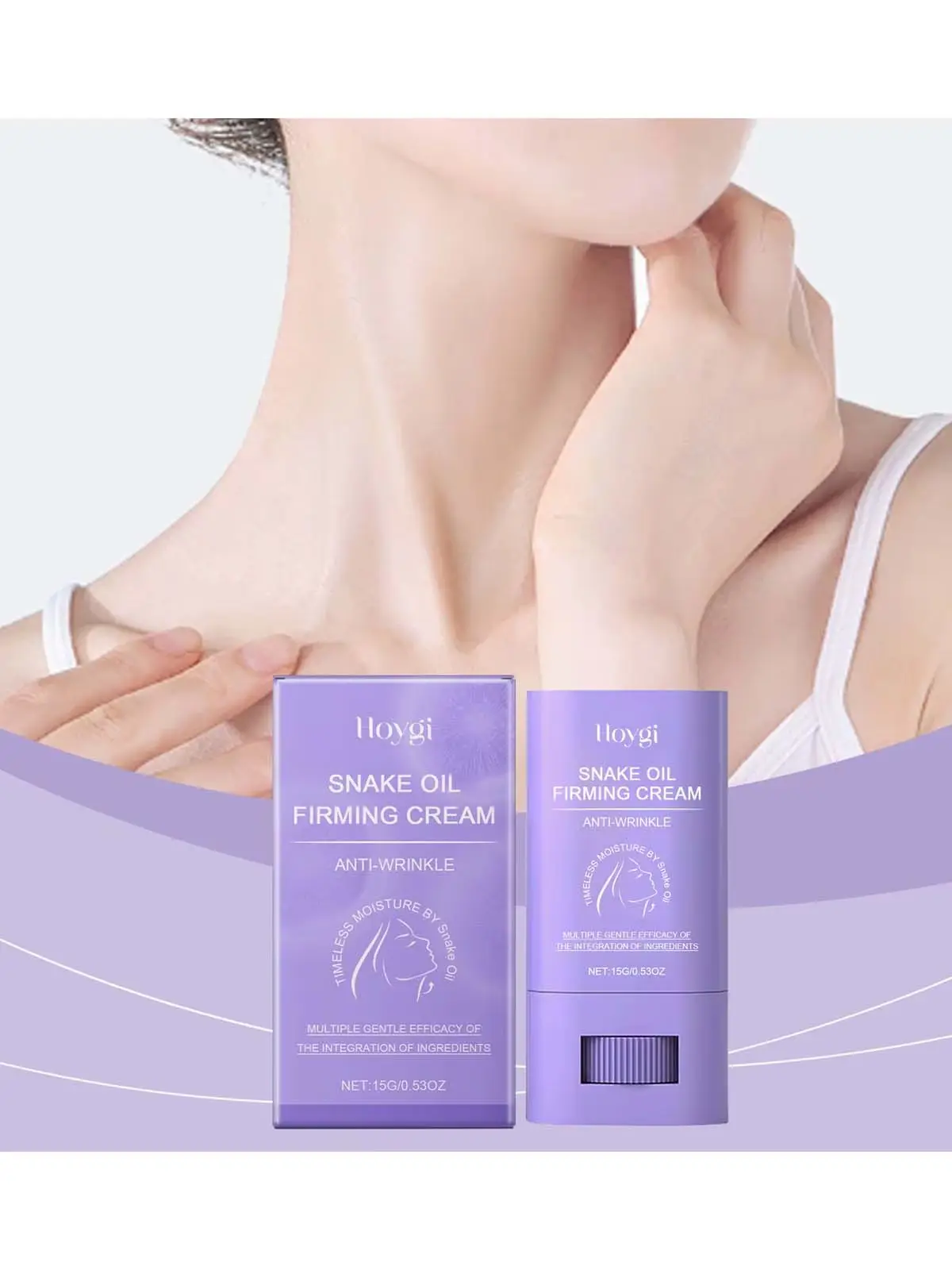 Bâton de crème raffermissante pour le cou, huile de serpent, raffermissement du Double menton, éclaircit les ridules du cou, Lifting, éclaircissant, hydratant, soins pour la peau