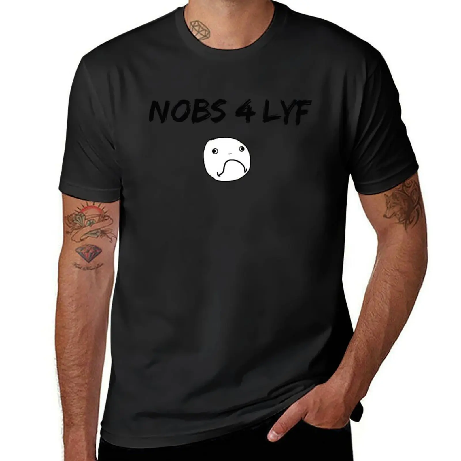 Nobs 4 Lyf T-Shirt Aesthetic clothing animal prinfor boys anime clothes black t-shirts for men