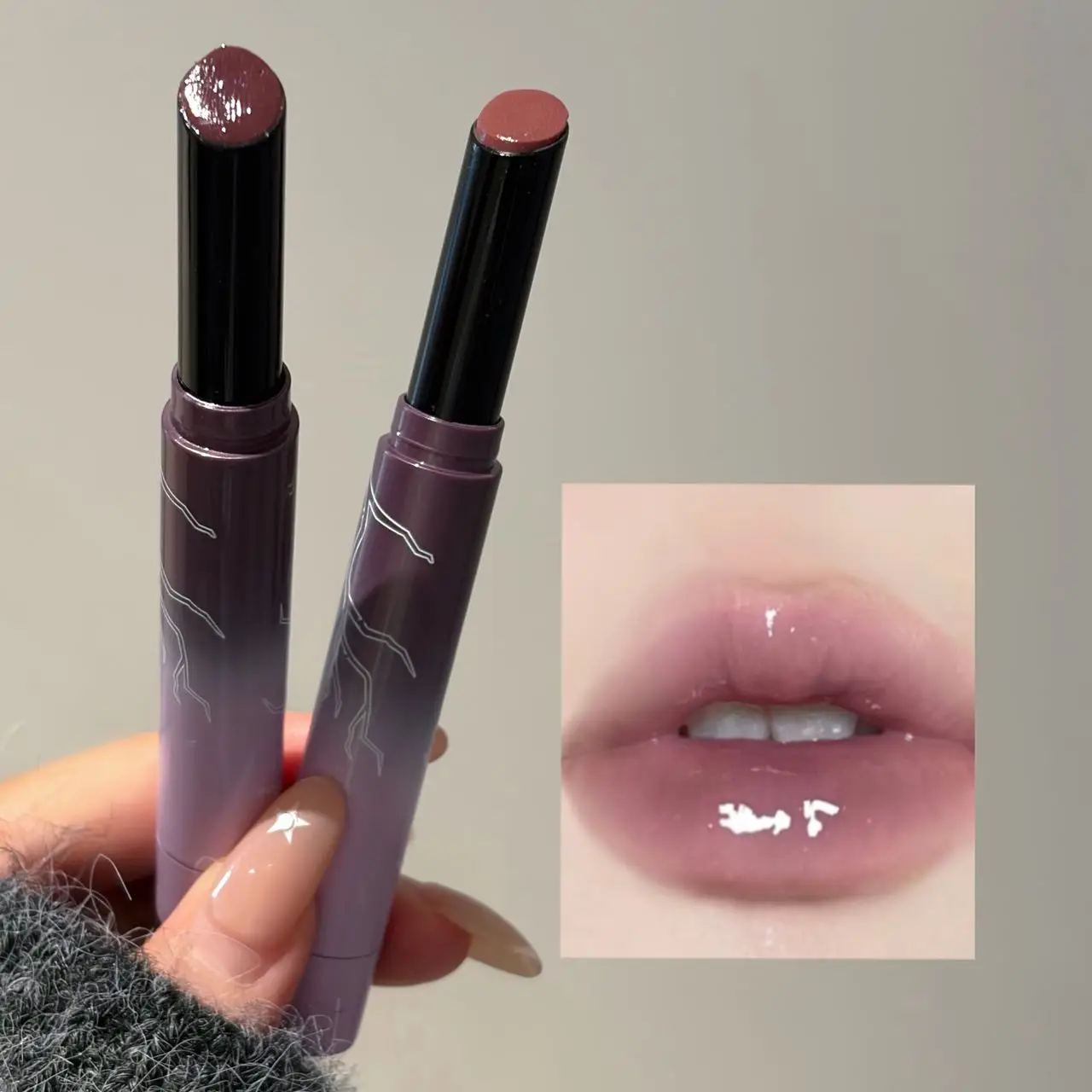 Herorange Rauchiger Lila Kristall Lipgloss Feuchtigkeitsspendend Nicht-Klebrig Aufpolsternd Glas-Effekt Tägliche Lippenkosmetik – Detail 3