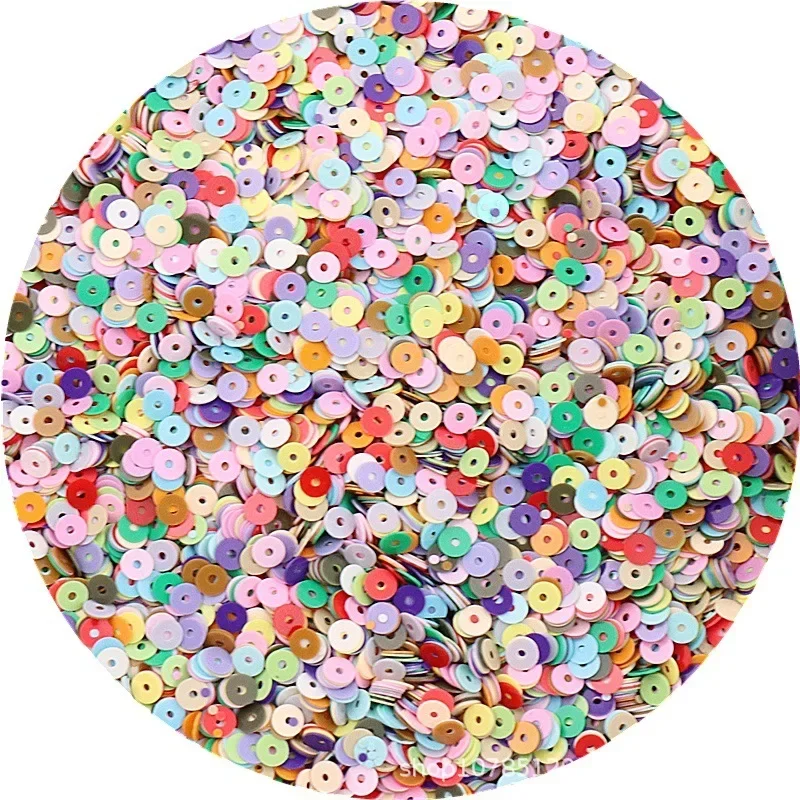 4mm 2000 pz circolare mesoporous perline di colore solido PVC perline allentate paillettes 22 colori fatti a mano ricamo fai da te piatto