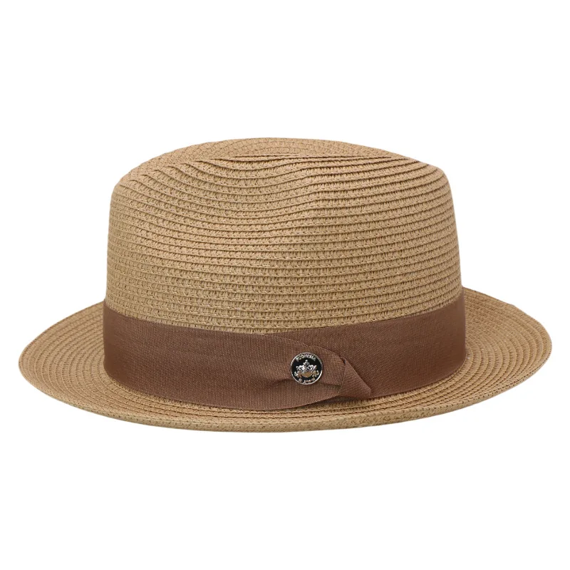 New Summer Big Size 58-60cm Papyrus Thin Braided Top Sun Hats for Men's and Women's Beach Travel Curled Hats Breathable Fedoras