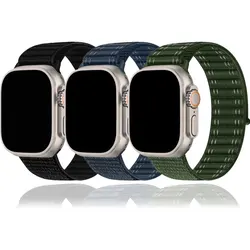 Fabric Bands for Apple Watch Ultra Bracelet 49mm 45mm 46mm 44mm 42mm 41mm 40mm Nylon Loop Strap iWatch Series 10 9 8 7 6 5 4 SE