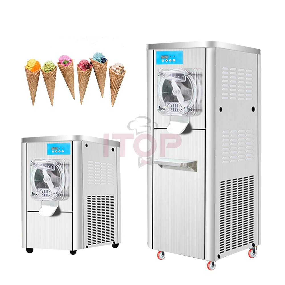 Máquina de helado vertical comercial: máquina automática de helado duro de 1300 W, alta capacidad 8-10 l/h con diseño de acero inoxidable)