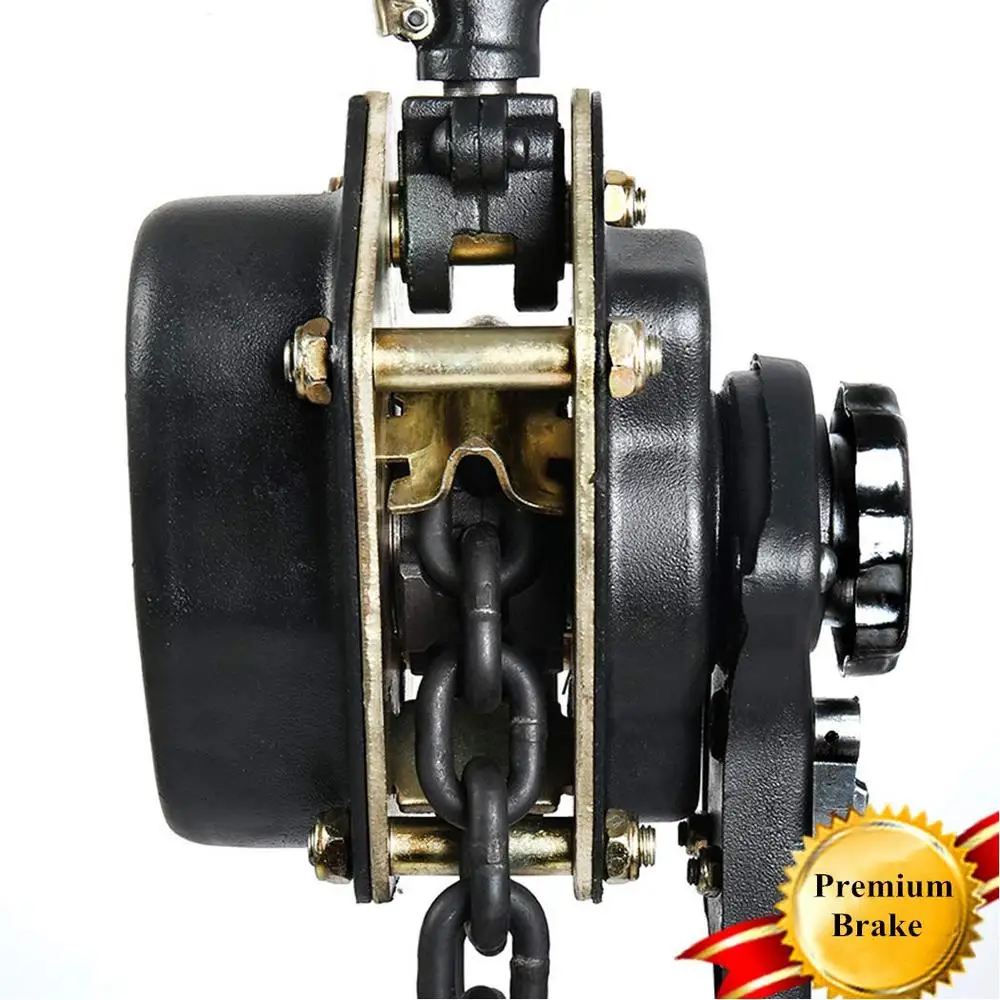 Manual Ratchet Chain Hoist 2205LBS 10FT Building Garages Warehouse Automotive Machinery 1T Lever Chain Puller Premium Brake