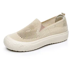 Zapatos De Mujer Sneakers Women Casual Shoes Mesh Soft Loafers Bottom Walking Shoes Mom Comfortable Footwear Flat Women Shoes