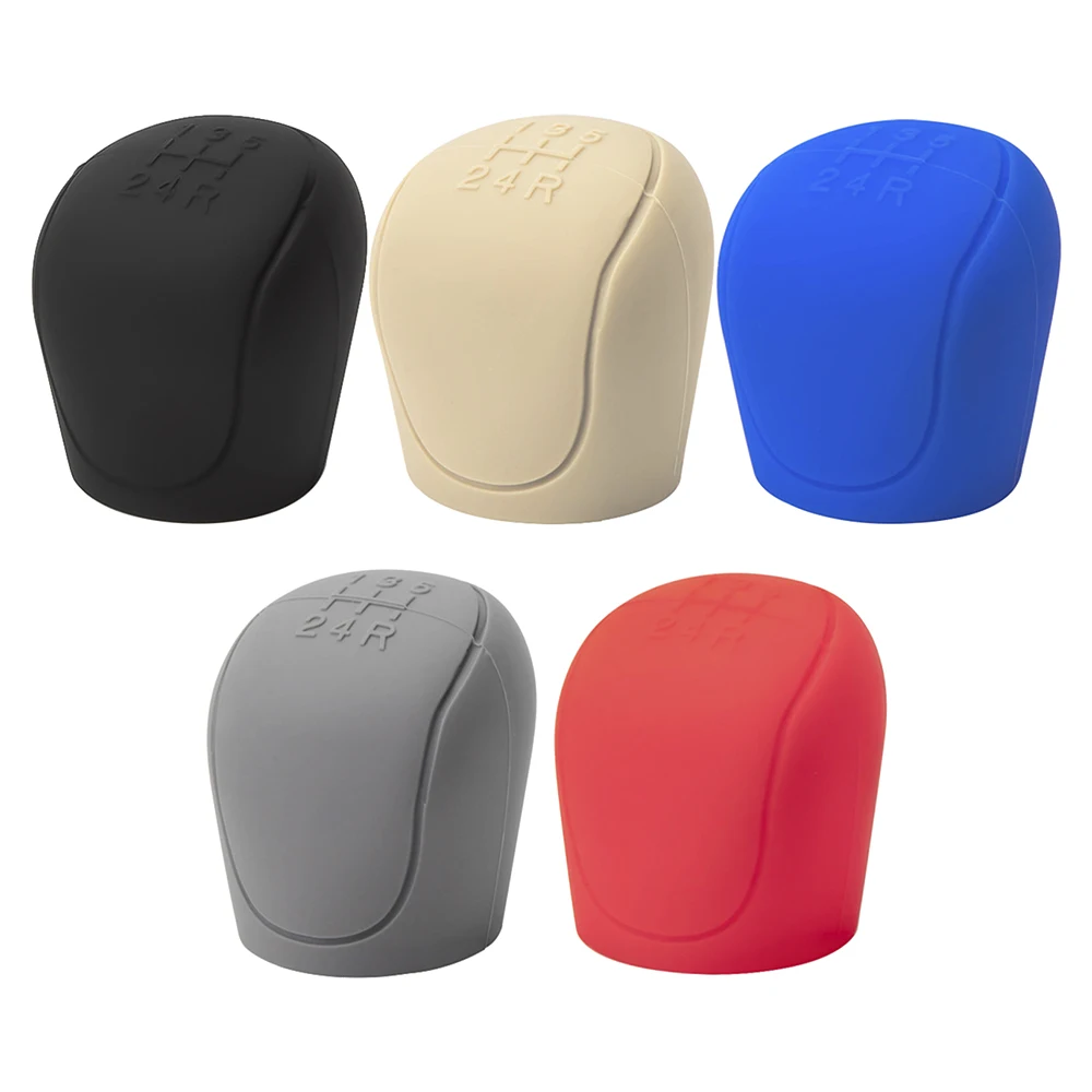 1PC Manual 5-speed Car Silicone Gear Shift Knob Cover Gear Shift Non-Slip Grip Handle Protective Covers Car Interior Accessories