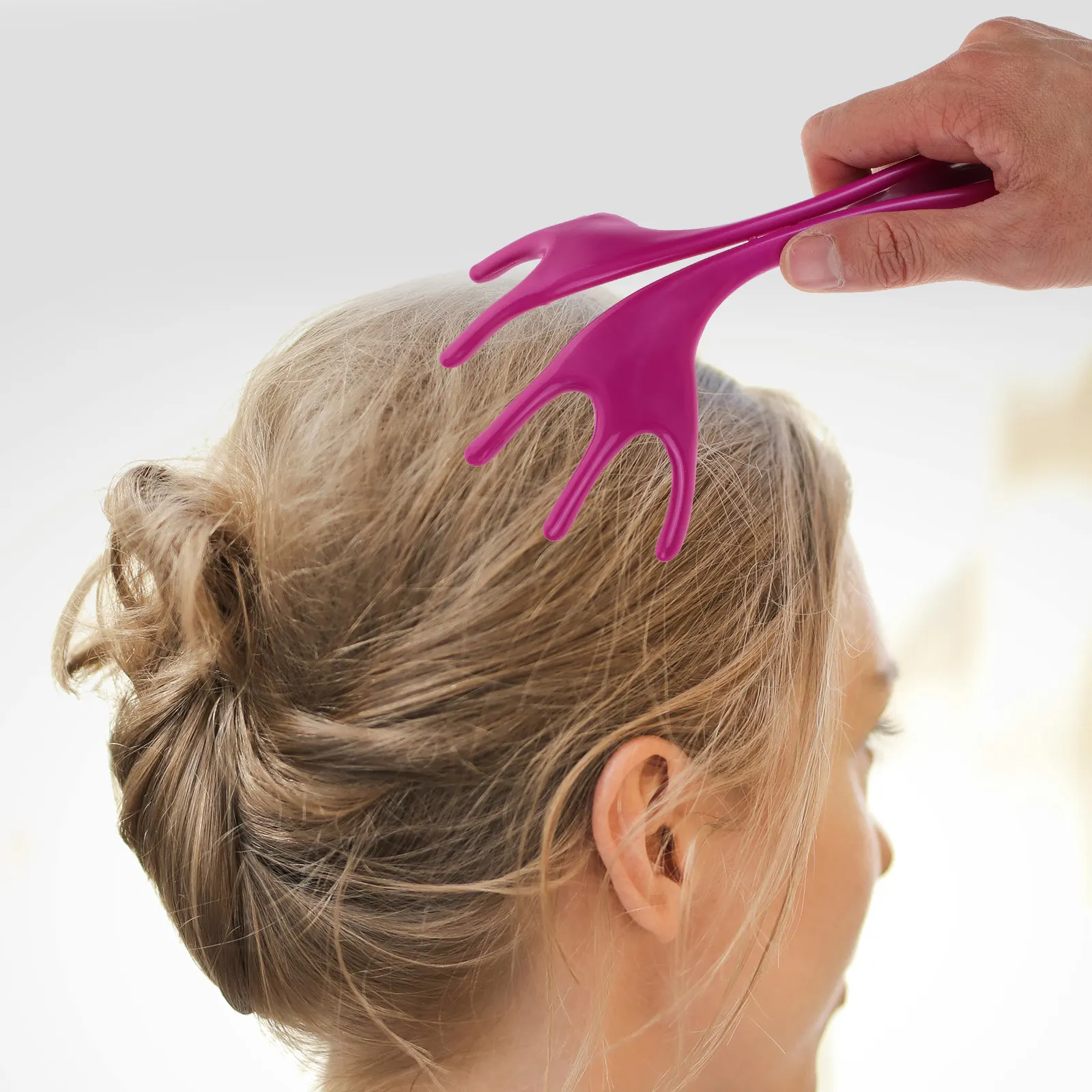 

Пластиковый массажер для головы: гладкий, округлый дизайн для расслабления шеи, головы и кожи головы, портативный массажный инструмент-коготь для волос