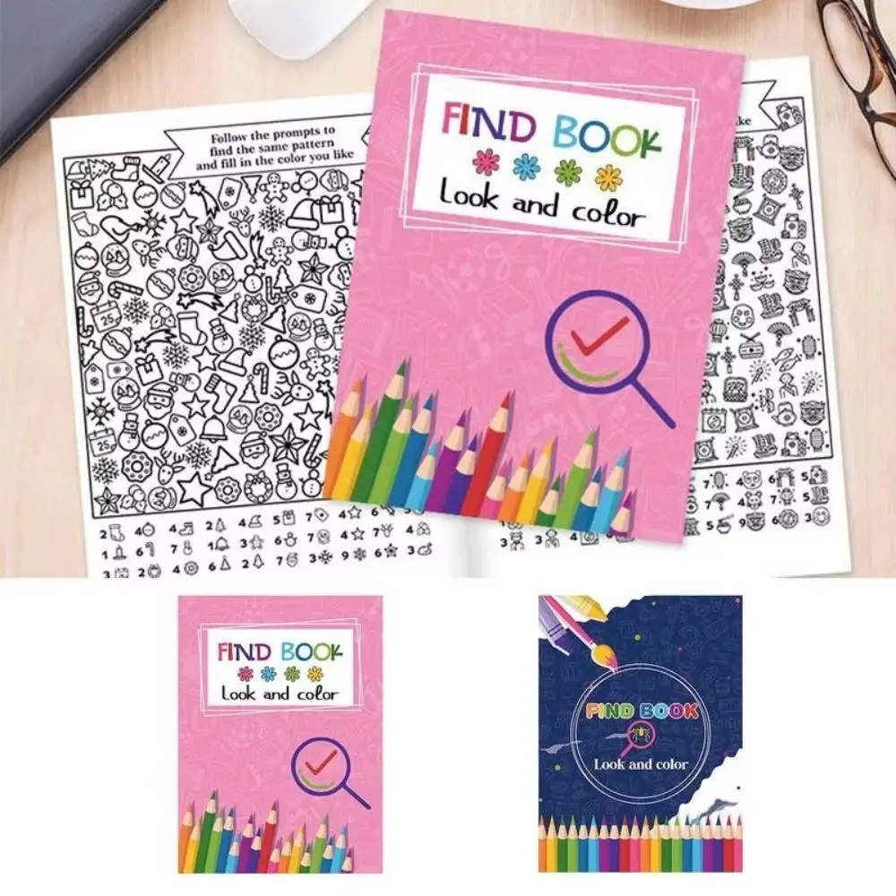 Livro profissional de aparência e cor, desenho de enchimento de cores, livro para colorir, papel grosso, livro de atividades para colorir diy