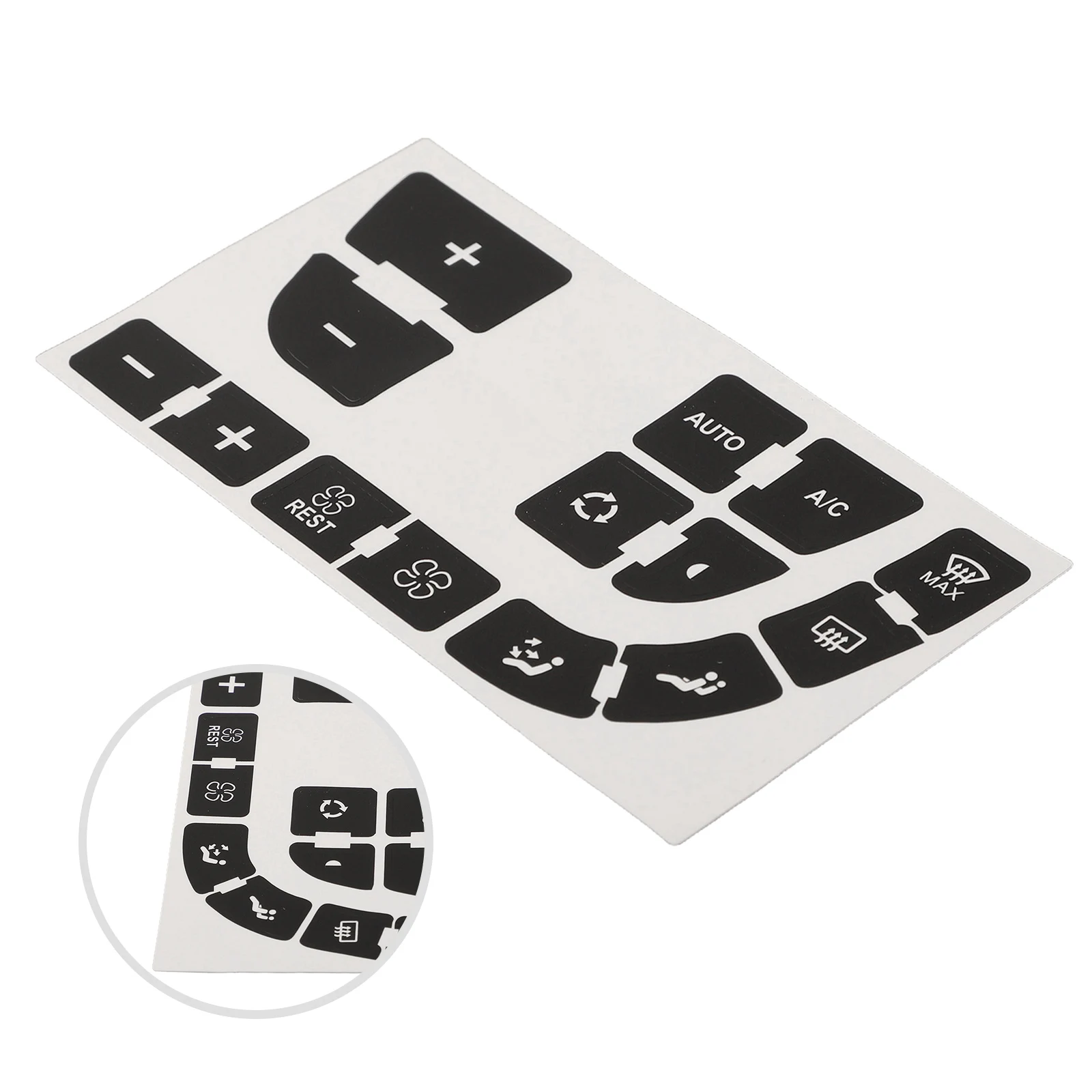 Set Of Stickers Clima Buttons Black Overlay White Lettering And Characters Reduced Light Penetration Phenomenon