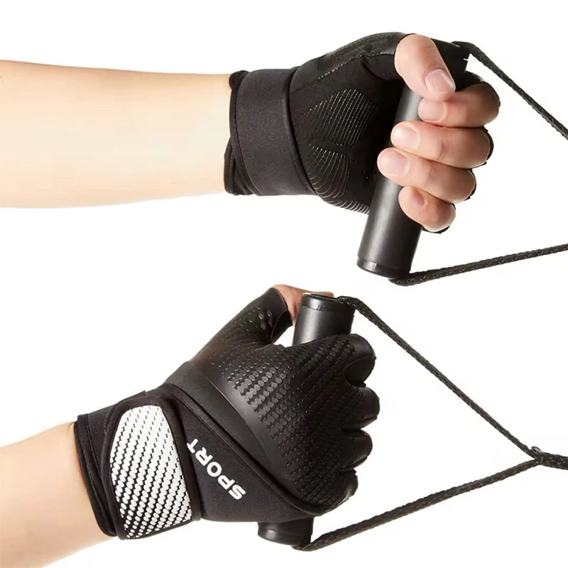 1 Pair Workout Gloves - Gym Weight Lifting Gloves with Wrist Wrap Support,Full Palm Protection & Extra Grips for Fitness,Pull-up