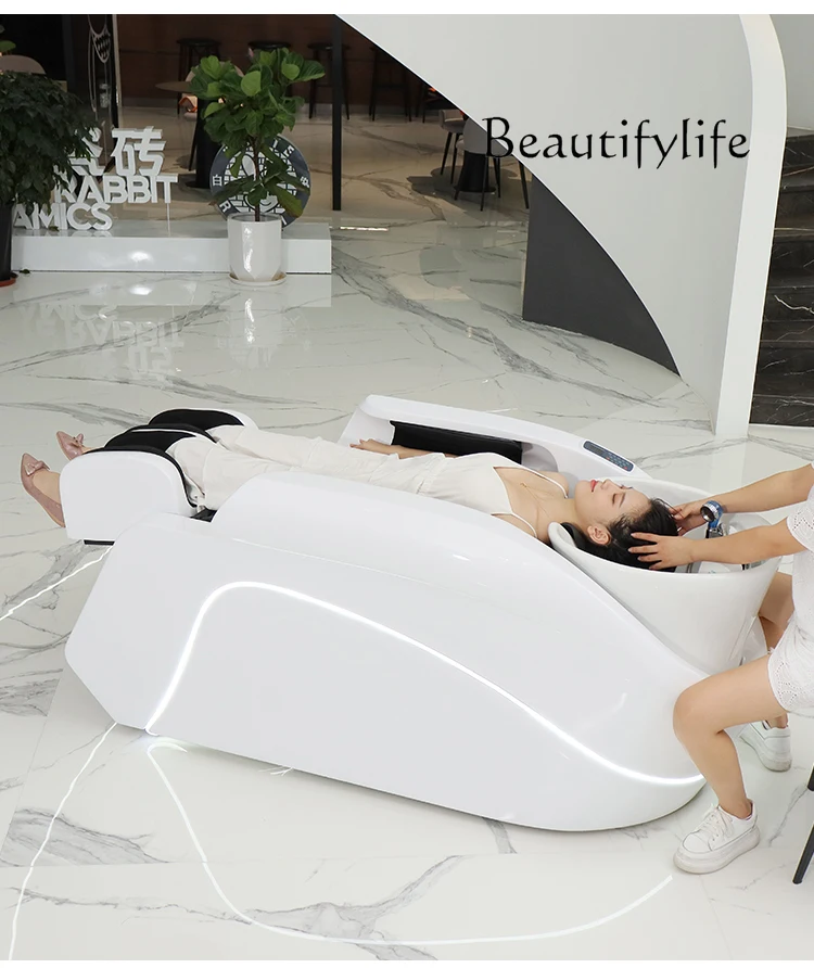 Ceramic Intelligent Electric Massage Shampoo Bed Hair Salon Hair Head Treatment Flush Lying Automatic Bed