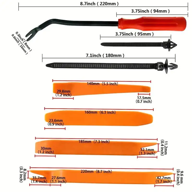 Auto-Befestigungsclips, Auto-Stoßstangen-Halteklammern, Push-Niete, Türverkleidung, Kotflügel-Clip, Sortiment-Set für Universalfahrzeuge – Detail 1