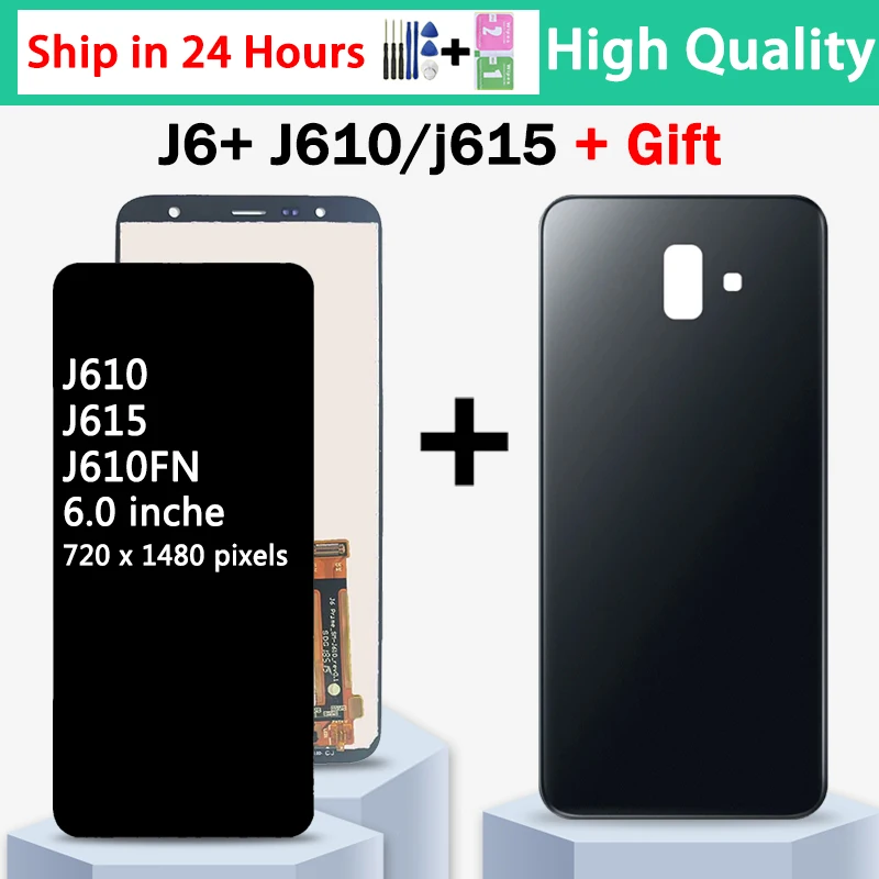 High Quality J6 Plus Screen For Samsung J6+ J610 J610F J610FN LCD Display touch screen Digitizer Assembly