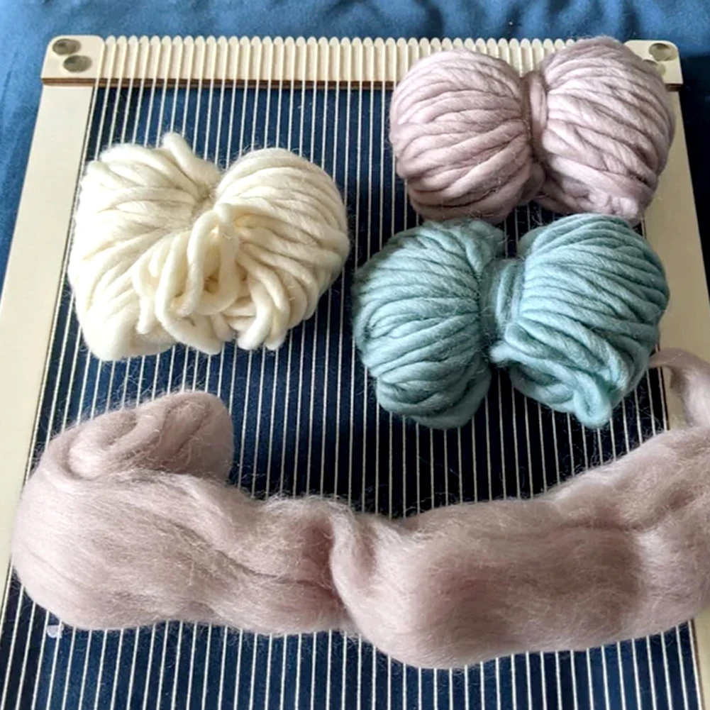 DIY drewniane krosna zestaw dziewiarski rฤcznie robiony gobelin maszyna tkactwo krosna rama rzemieลlnicze domowe drewniane narzฤdzia dziewiarskie