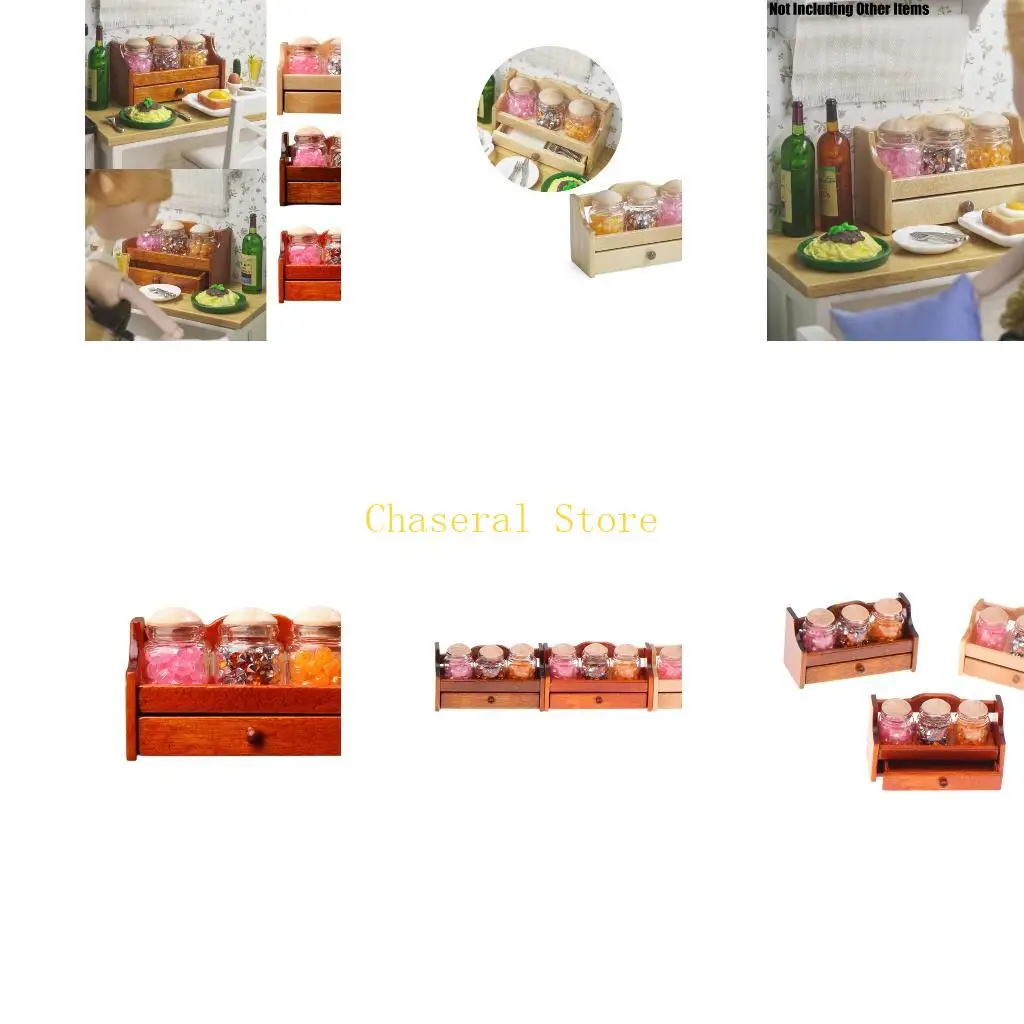 

E7CE Мини-полка ручной работы в стиле ретро для кукольных домиков масштаба 1:12, украшение для кухонного дисплея