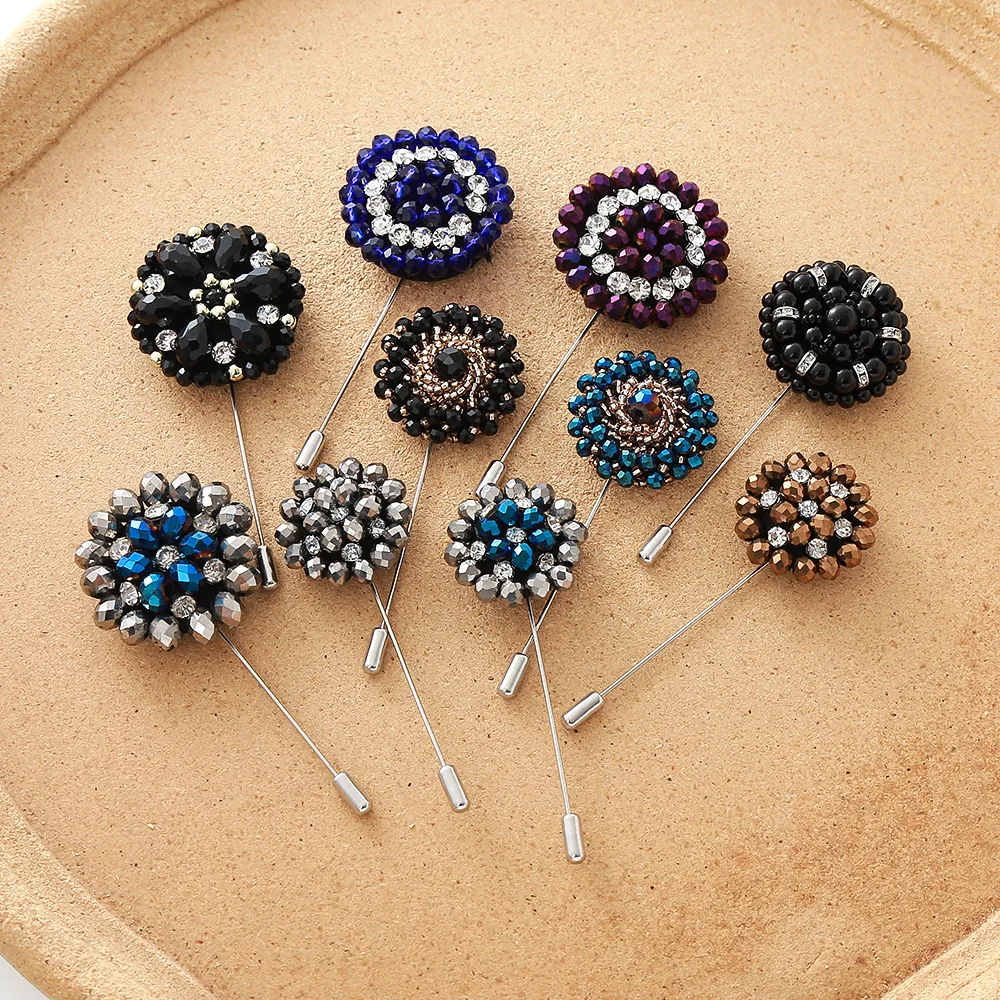 Personalized Spider Shaped Brooch A High-end Suit Chest Flower with A Straight Pin Inlaid with Zircon Dark Suit Collar Needle