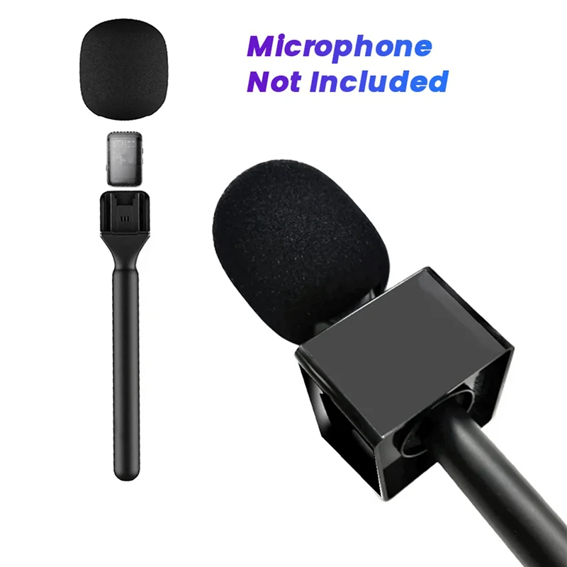 

2X Handheld Stick With Quad Label Kit HTX Wireless Microphone Handheld Stick For DJI Mic/Moma/Rode Go,B-TCES