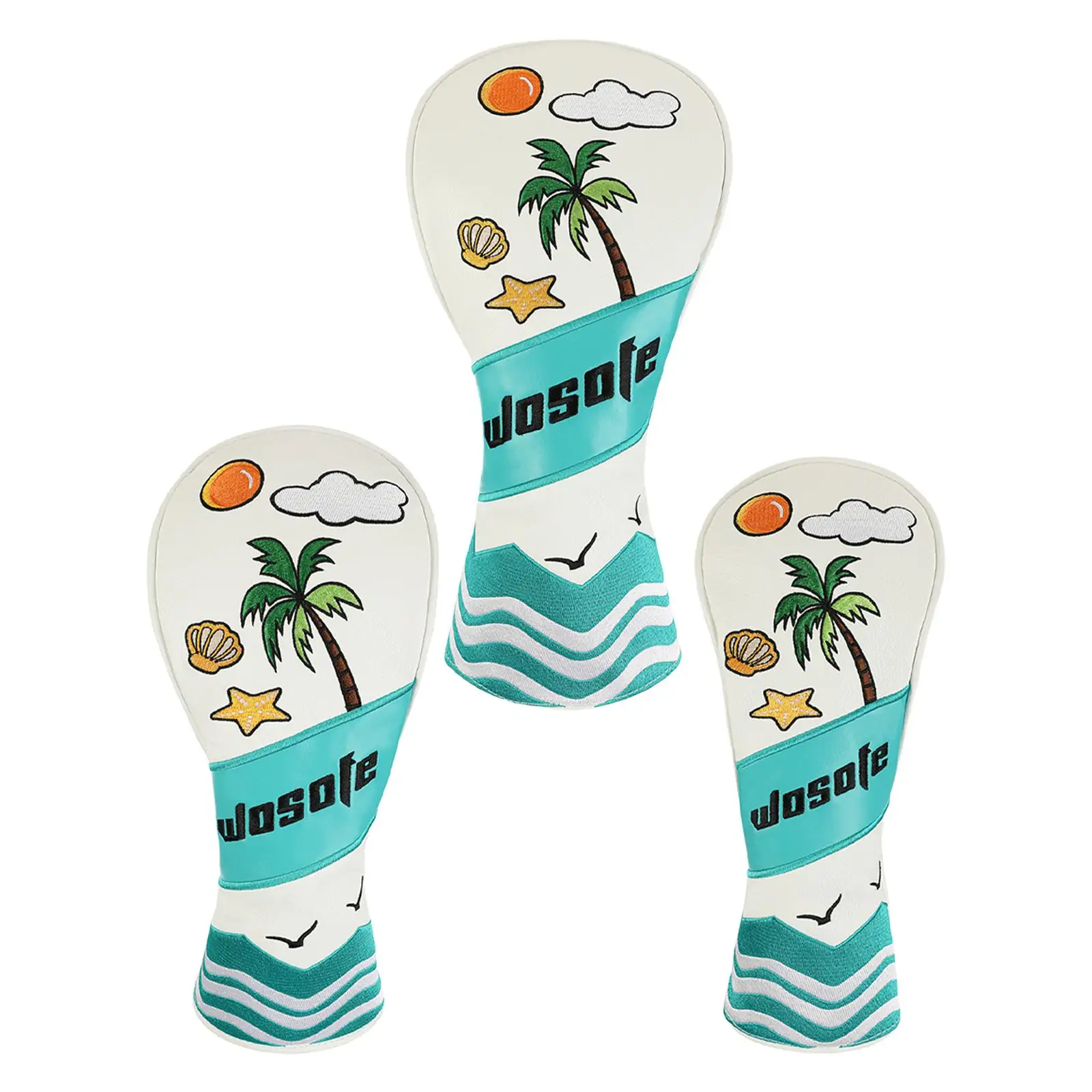 Pokrowiec na główkę kija golfowego, ochronny, PU, stylowy, odporny na zarysowania, uniwersalny, przenośny, łatwy do zakładania i odkładania, ochraniacz na główkę kija golfowego.