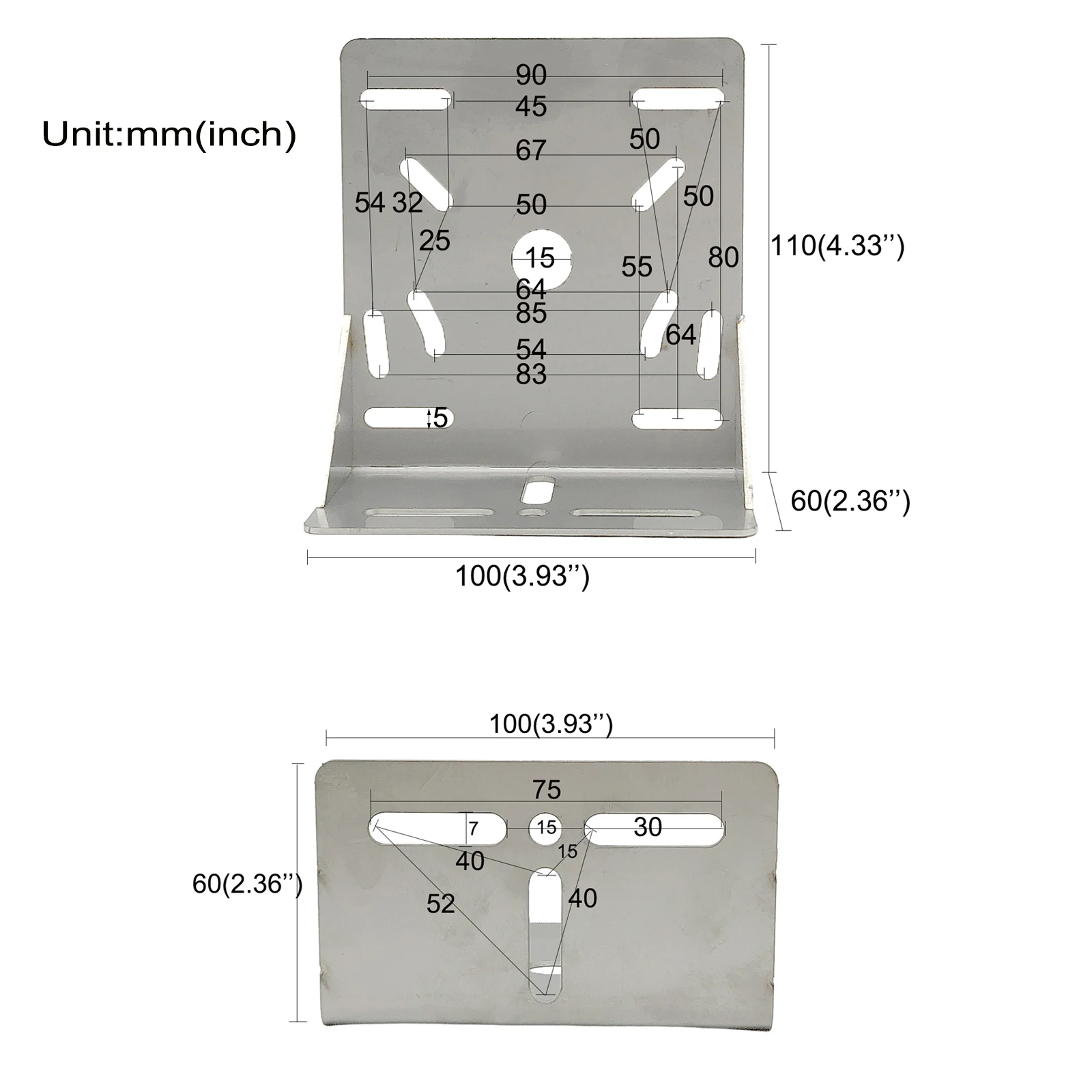 CCTV Surveillance Camera Bracket Vertical Wall Mount Right Angle Universal Adapter Plate Supporting Holder Camera Hanging Base