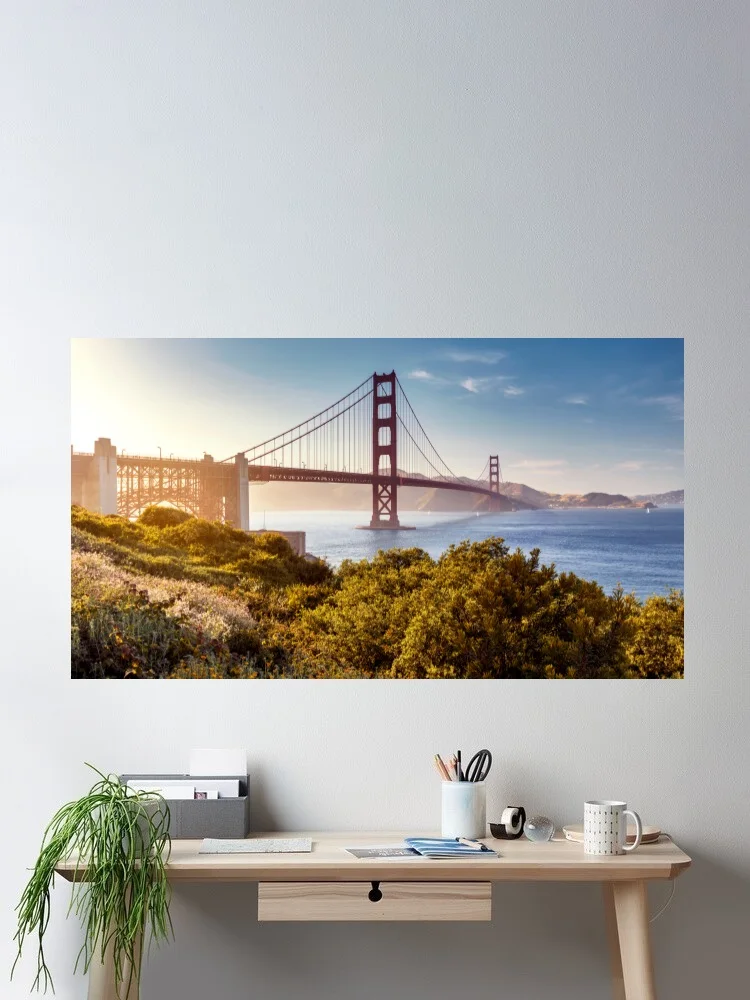 City by the Bay San Francisco Canvas POSTER ,Home Decor Wall art painting