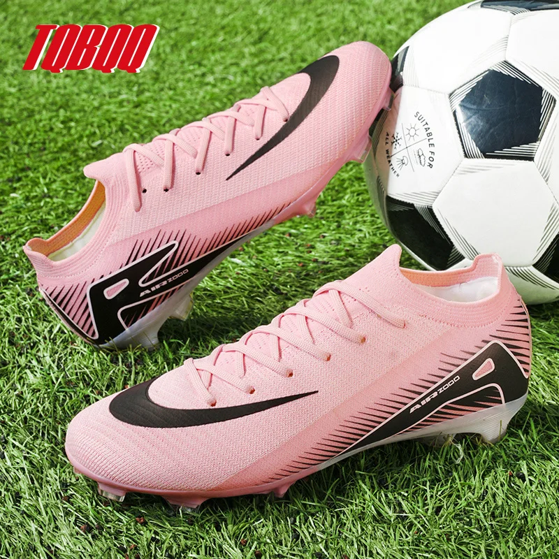 Tacos de Fútbol Transpirables de Alta Calidad para Hombre y Mujer, para Césped Artificial, Entrenamiento y Partidos, Zapatos de Fútbol FG