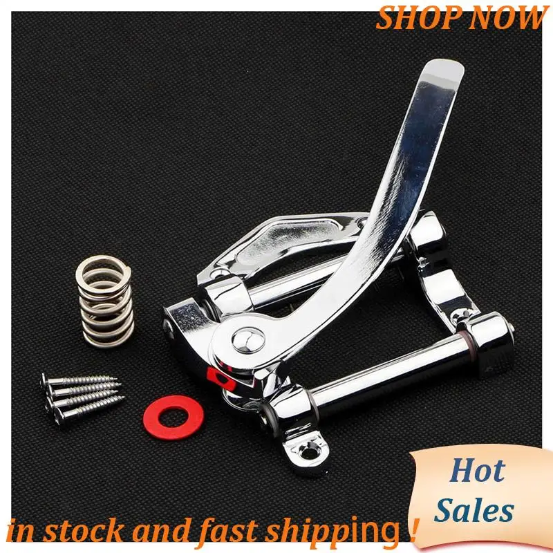 

ABVB-3X Guitar Vibrato Tailpiece Tremolo Flat Top Body Tremolo Unit Vibrato Bridge For Tele, SG, LP, Electric Guitars(Silver)