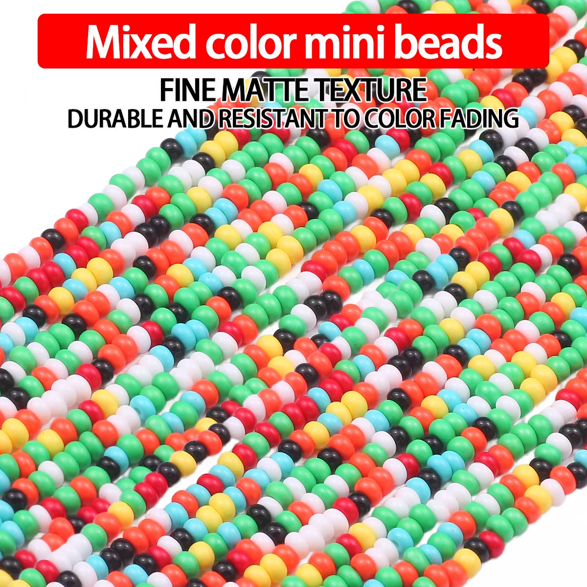 4mm 1 Strand  Red Green Mixed Color Lampwork Round Loose Beads For DIY Bracelet Necklace Handmade Jewelry Marking Accessories
