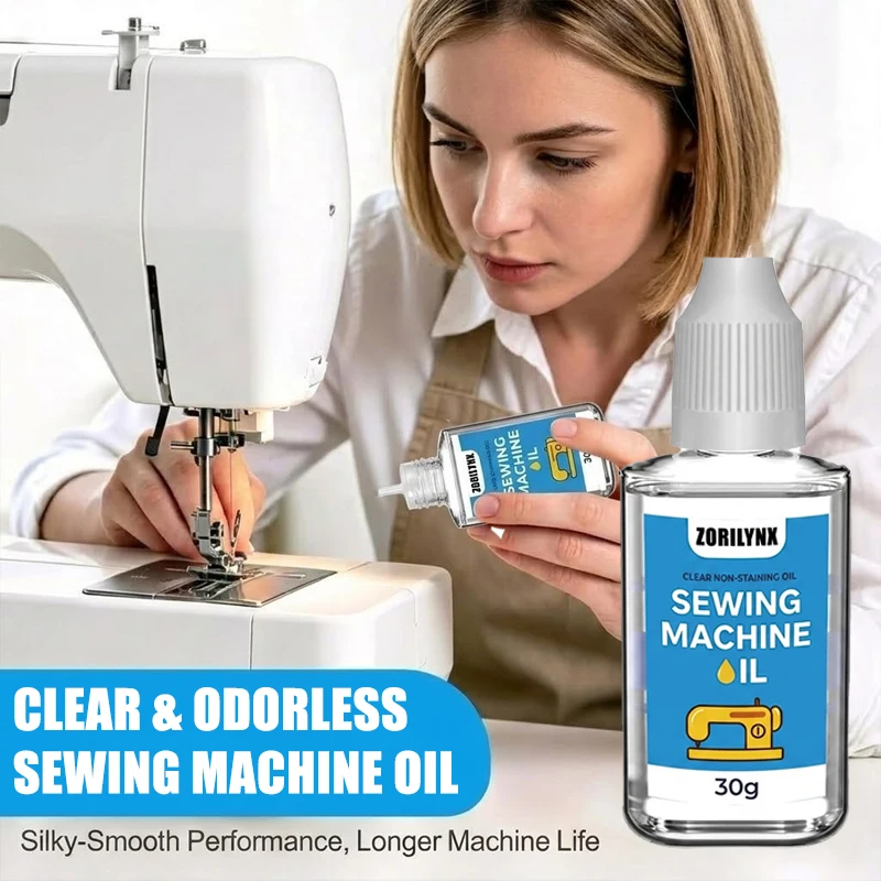 Premium Sewing Machine Oil Clear Non-Staining Lubricant for Home and Industrial Sewing Equipment Maintenance - ZORILYNX