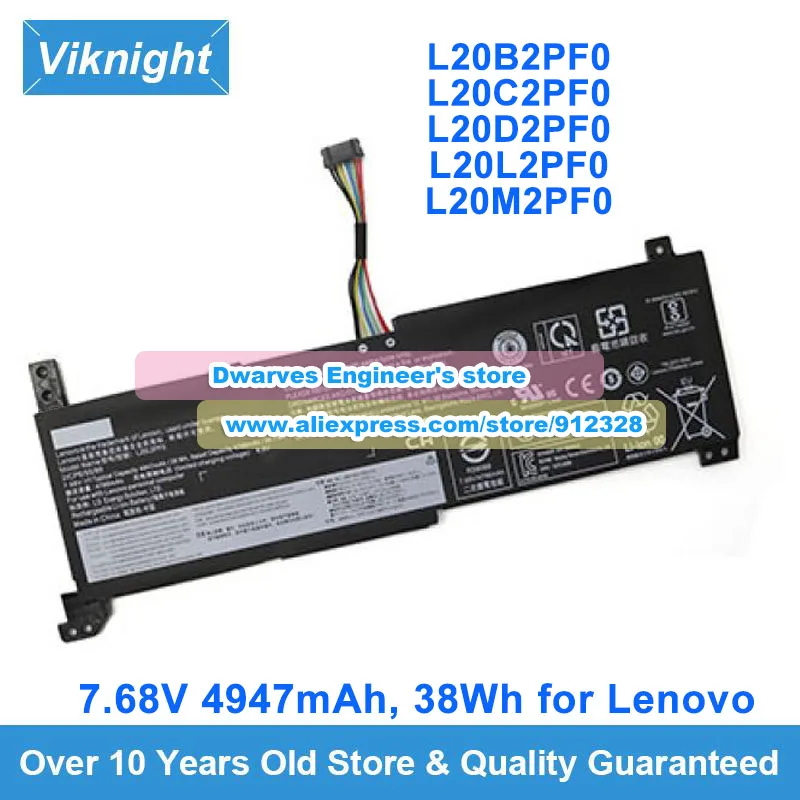 

Genuine L20B2PF0 L20C2PF0 Battery L20D2PF0 L20L2PF0 L20M2PF0 7.68V 38Wh for Lenovo V14/V15/V17 G2-ITL 82KA 82NM 82KB 82ME 82NX